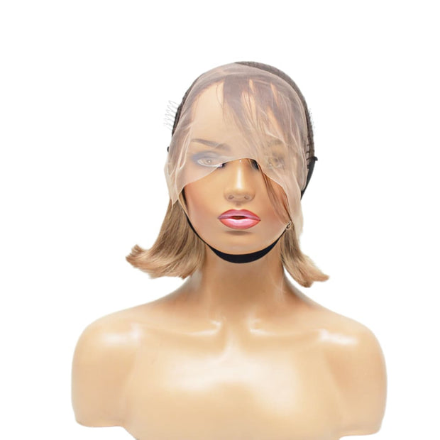 Pre-Made Dirty Blonde Human Hair Lace Wig (8058620182837)