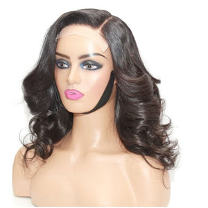 Raw Hair- Indonesian Human Hair Side Sweep Wavy Lace front Wig (4991605735510)