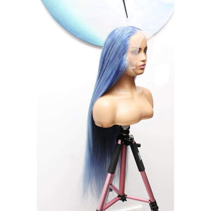 Raw Hair- Indonesian Silky Straight Human Hair Lace Frontal Wig- Shark Blue - $1,850 Lace Front Wig QualityHairByLawlar (6562796175446)
