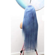 Raw Hair- Indonesian Silky Straight Human Hair Lace Frontal Wig- Shark Blue - $1,850 Lace Front Wig QualityHairByLawlar (6562796175446)
