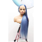 Raw Hair- Indonesian Silky Straight Human Hair Lace Frontal Wig- Shark Blue - $1,850 Lace Front Wig QualityHairByLawlar (6562796175446)