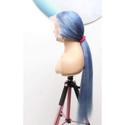 Raw Hair- Indonesian Silky Straight Human Hair Lace Frontal Wig- Shark Blue - $1,850 Lace Front Wig QualityHairByLawlar (6562796175446)