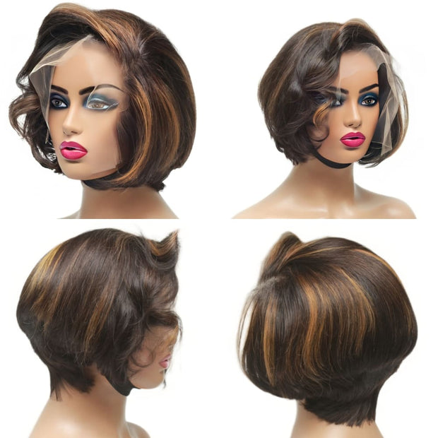 Raw Hair - Vietnamese Cropped Balayage Lace Front Wig (8112885498165)