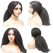 Raw Hair- Vietnamese Super Double Drawn Yaki Straight Human Hair Lace Front Wig (8431730502)