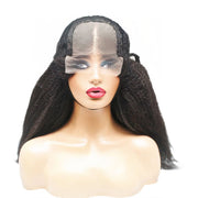 Raw Hair- Vietnamese Super Double Drawn Yaki Straight Human Hair Lace Front Wig (8431730502)