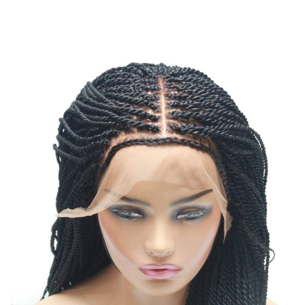 Senegalese Twist Fully Hand Braided Lace Wig- Black - Medium - 56cm $175 Senegalese Twists QualityHairByLawlar (10347462540)