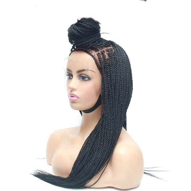 Senegalese Twist Fully Hand Braided Lace Wig- Black - Medium - 56cm $175 Senegalese Twists QualityHairByLawlar (10347462540)