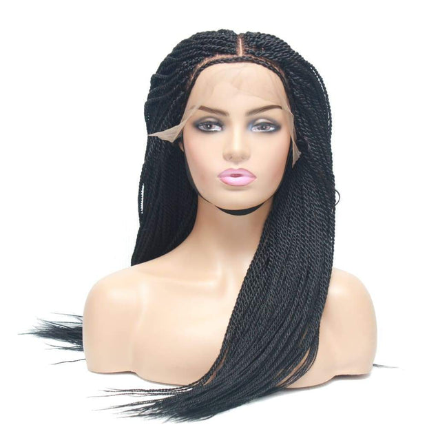Senegalese Twist Fully Hand Braided Lace Wig- Black - Medium - 56cm $175 Senegalese Twists QualityHairByLawlar (10347462540)