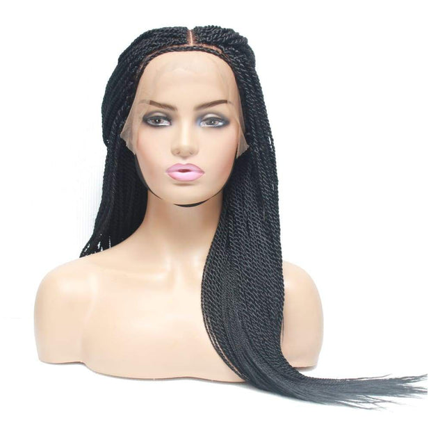 Senegalese Twist Fully Hand Braided Lace Wig- Black - Medium - 56cm $175 Senegalese Twists QualityHairByLawlar (10347462540)