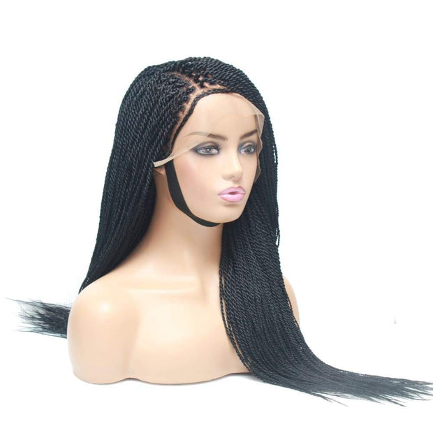 Senegalese Twist Fully Hand Braided Lace Wig- Black - Medium - 56cm $175 Senegalese Twists QualityHairByLawlar (10347462540)