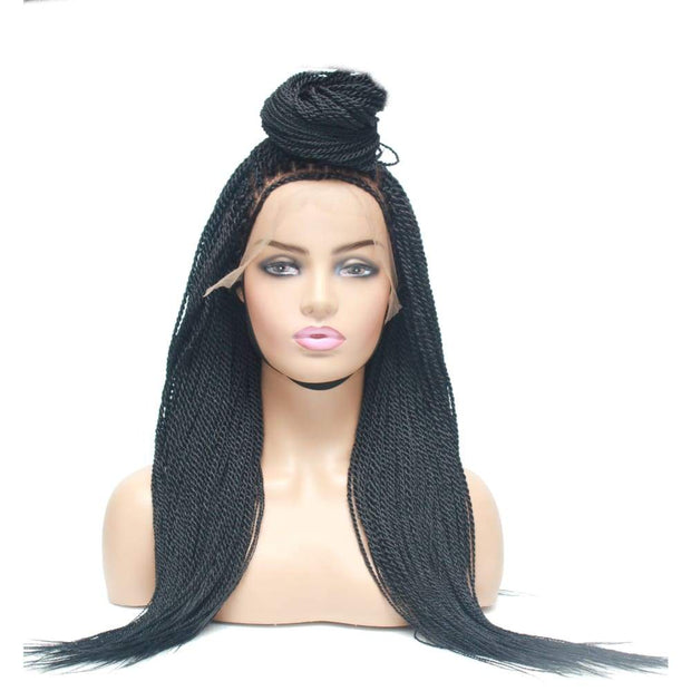 Senegalese Twist Fully Hand Braided Lace Wig- Black - Medium - 56cm $175 Senegalese Twists QualityHairByLawlar (10347462540)