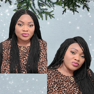 Senegalese Twist Fully Hand Braided Lace Wig- Black - Large- 58cm $200 Senegalese Twists QualityHairByLawlar (10347462540)