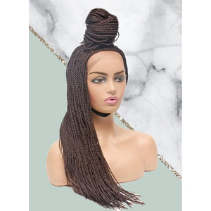 Senegalese Twist Fully Hand Braided Lace Wig- Brown - Medium - 56cm $200 Senegalese Twists QualityHairByLawlar (4979509264470)