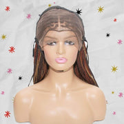 Senegalese Twist Fully Hand Braided Ombre Lace Wig (Mixed Colors) - Medium - 56cm $200 Senegalese Twists QualityHairByLawlar (4991607701590)