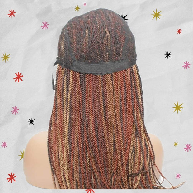 Senegalese Twist Fully Hand Braided Ombre Lace Wig (Mixed Colors) - Medium - 56cm $200 Senegalese Twists QualityHairByLawlar (4991607701590)