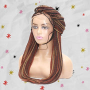 Senegalese Twist Fully Hand Braided Ombre Lace Wig (Mixed Colors) - Medium - 56cm $200 Senegalese Twists QualityHairByLawlar (4991607701590)