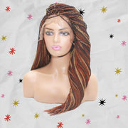 Senegalese Twist Fully Hand Braided Ombre Lace Wig (Mixed Colors) - Medium - 56cm $200 Senegalese Twists QualityHairByLawlar (4991607701590)
