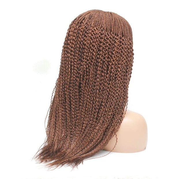 Spiral Curly Fully Hand Braided Lace Wig (#33/30) - Medium - 56cm $185 Box Braids QualityHairByLawlar (4983308779606)