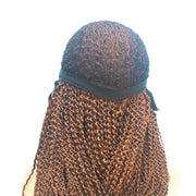 Spiral Curly Fully Hand Braided Lace Wig (#33/30) - Medium - 56cm $185 Box Braids QualityHairByLawlar (4983308779606)